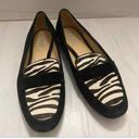 Cole Haan  Dakota Loafers Shoes Suede Zebra Print Women's Black White Size 7 Photo 7