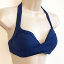 Apt. 9 🆕  twist front padded push up halter bikini navy blue tie neck Photo 1