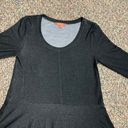 Modcloth 3/4 sleeve jersey knit peplum top black size medium Photo 3