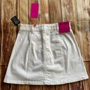 Celebrity Pink Women White A-Line Denim Skirt Buttons Front Size 1 Photo 0