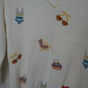 Carole Little  NWT White Pullover Summer Sweater with Embroidery Sz S Photo 6