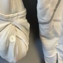 Lululemon  Sweatshirt White Cowl Funnel Neck Drawstring Pullover Jacket Sz 6 EUC Photo 8