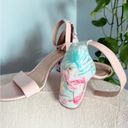 Chinese Laundry  pastel pink heel sandal with floral heel Photo 1