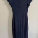 See You Monday  black v-neck soft stretch midi dress minimalist chic Photo 2