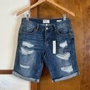 William Rast  Bermuda Jorts Jean Shorts Distressed Denim 100% Cotton Women's 26 Photo 0