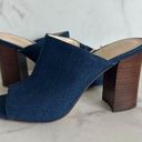 Nine West  Denim Mule Sandals Sz 7 Photo 0