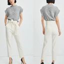 Veronica Beard  Setti Cream Ecru Paperbag Tie Waist Trouser Pants Size 10 Photo 1