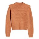 BLANK NYC NWT  Horizontal Cable Crewneck Sweater in Cry Me a River/Rust Size Large Photo 1