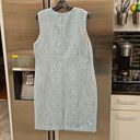 St. John 💕💕 Sequin Tweed Knit Sheath Dress ~ Aqua 14 NWOT Photo 7