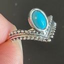 Turquoise stone princess crown ring size 5 Photo 7