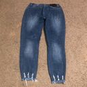 One Teaspoon  High Waist Raw Fray Destroyed Distressed Freebirds II Ankle Jean 28 Photo 5