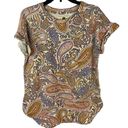 cupio  Paisley Short Sleeve Tunic Style Top Women’s Size Medium New Without Tags Photo 0