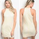 Alythea  Cream Sparkling Sequin Bodycon Mini Dress Sz M Photo 1