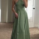 Sage Green Satin Formal Dress | NWOT Size XS Photo 4