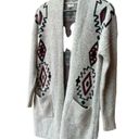 Debut  Womens Size Small Southwestern Duster Sweater with Pockets Aztec Design Photo 0