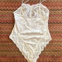 One Piece VINTAGE WHITE LACE BRIDAL SEXY LINGERIE BODYSUIT  Photo 3