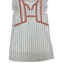 Entro  Embroidered White Lined Short Sleeve Dress Size M Medium Photo 0