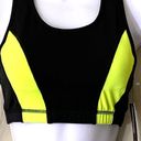 BCBGMAXAZRIA BCBG MaxAzaria Sports Bra Black Yellow Racer Back Photo 9