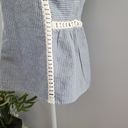 Doe & Rae  Sleeveless Blue Jean Striped Top L Photo 4