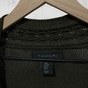 Tahari  | Forest Green Braid Detail Open Front Knit Cardigan Sweater Size M Photo 2