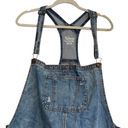 Natural Reflections Womens  Stretchy Distressed Denim Overall Shorts Size XXL Photo 5