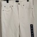 J.Crew  Factory 10" High Waist Skinny Raw Hem White Jeans 26 Tall NWT Photo 2