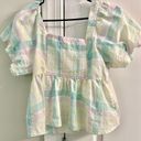 Old Navy Pastel Plaid Baby Doll Style Photo 3