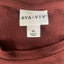 Ava & Viv  Burnt Orange Brown Stretch T-shirt Short Sleeve Size 1X Photo 1