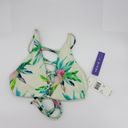 Radio Fiji NEW  Corona High Neck bikini top, Medium, floral cream Photo 2