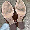 BCBGeneration  Suede Chocolate Brown Mule Heels Photo 15