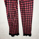 Simply Southern  Pajama Pants Red Black Check Lounge Ruffle Hem Sz M (28x29) Photo 7