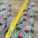 Just Love Blue with Multicolor Donuts Cropped Elastic Waist Pajama Pants Size S Photo 5