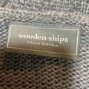 Wooden Ships  Sweater Snakeskin Pattern Scoopneck Wool Mohair Pullover Grey S/M Photo 5