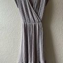 Caution to the Wind Wrap Style Dress Ribbed Summer M boho minimalist wedding neutral v-neck, ruffle Photo 1