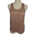 Mulberry Lunya Washable  Silk Split Back Tank Top in Otium Tan Pajamas Lounge Photo 6