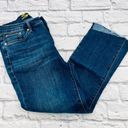 Seven7  Jeans Womans Crop 10 Medium Wash Capri Fashion Frayed Hem Denim Skinny Photo 0