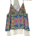 Lovers + Friends  Mosaic Cami Poppy Layered Tank Size Medium Sz M New Photo 0