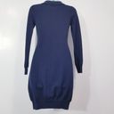 Ralph Lauren Sports Pony Crest Embroidery Blue Knit Shirt Dress Long Sleeves Size M Photo 2