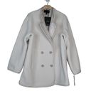 Bernardo  Womens L Double Breasted Faux Fur Coat in Cream NEW Photo 1