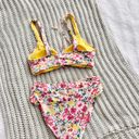 Time & Tru Yellow Floral 2pc bikini set  Photo 1