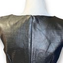 Shelby & Palmer  Dress Black Sleeveless Scoopneck 
Faux Leather Snakeskin Mini Photo 3