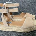 Steve Madden  Gabi Espadrille Platform Sandal Tan Suede Women’s Size 8.5 Photo 0