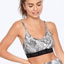 PINK - Victoria's Secret Victoria's Secret PINK Sports Bra Criss-Cross Snakeskin White Gray Size Large Photo 0