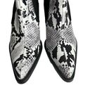 ZARA  snakeskin print Ankle Booties cowboy western Size 36 / 5.5 Pointed Toe Boot Photo 3