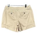 White House | Black Market  Shorts Womens 6 Tan Cotton Sateen Pockets Cuffed Casual Photo 2