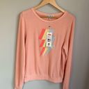 Wildfox NEW  Couture i Bolt Baggy Beach Jumper in Guava Photo 3