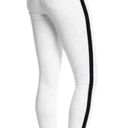 L'Agence L’AGENCE WHITE STRETCH PANTS BLACK VELVET STRIPE ANKLE CROP PANTS 25 Photo 3