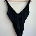 Gottex  BLACK BLUE CENTER SHIRRED MESH RUCHED BATHING SUIT SWIMSUIT SZ - 12 Photo 2