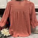 Bobeau Embroidered Top/Blouse for Women Size L Photo 1