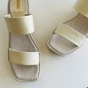 Sam Edelman  Alissa Ivory White Leather Square Open Toe Platform Wedges Photo 6